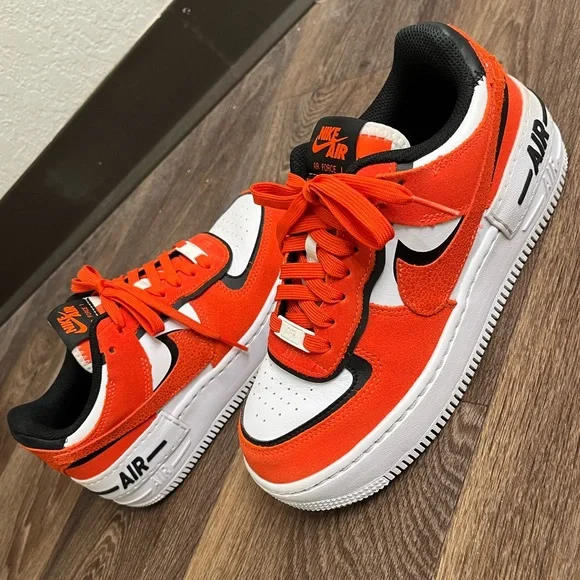 Nike Women’s Air Force Shadow ‘Cracked Leather Orange Crush’ Woman’s 